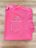 Embroidered Flower Pocket Tee