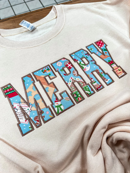 MERRY Appliqué Crewneck