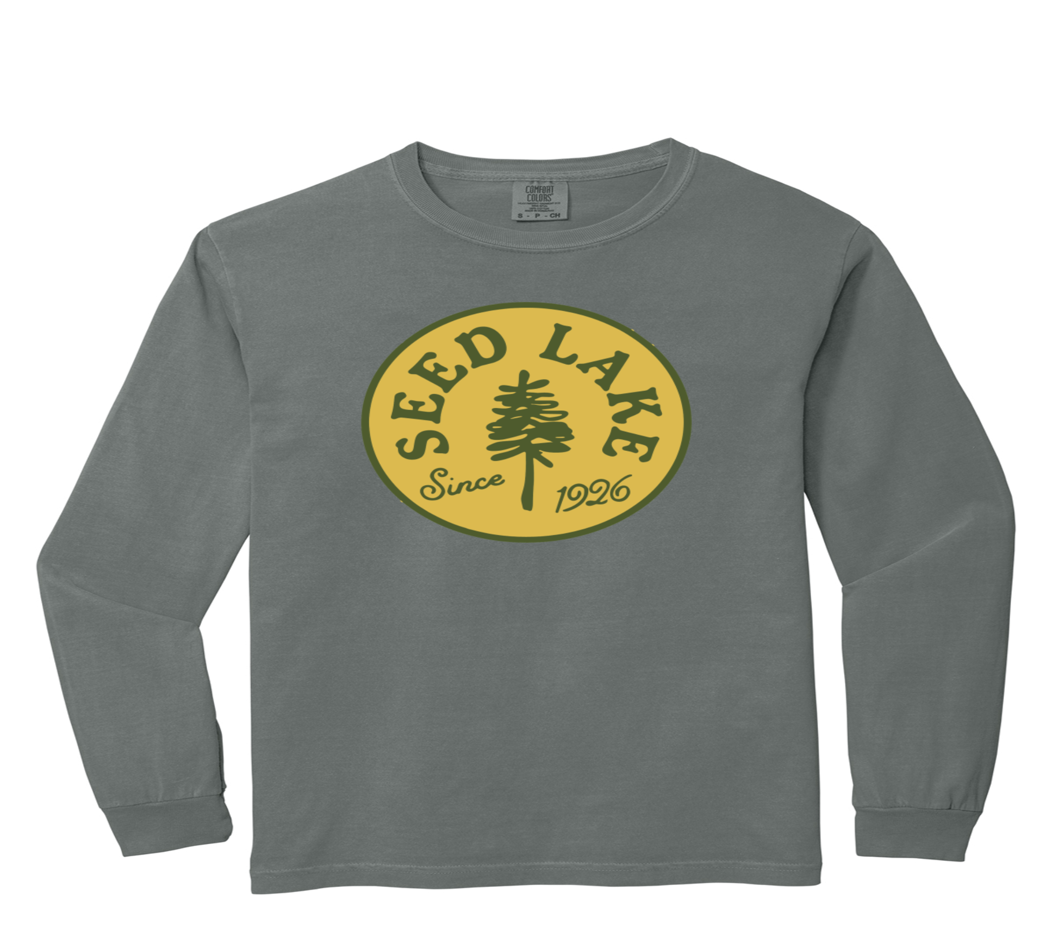 Comfort colors Long Sleeve T shirt with logo