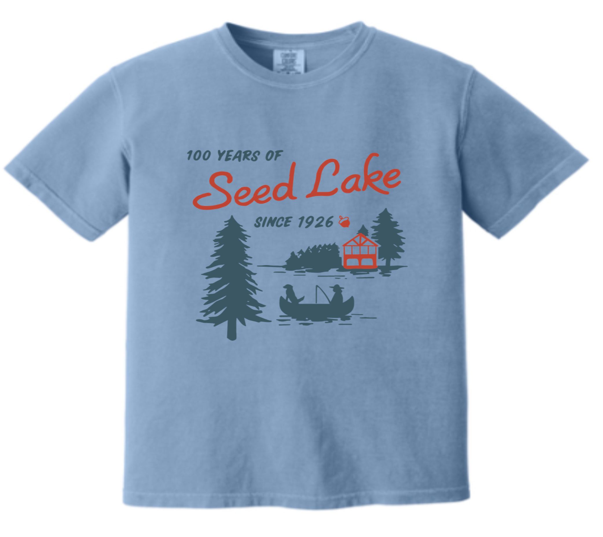 Comfort colors T Shirt with 100 yr logo